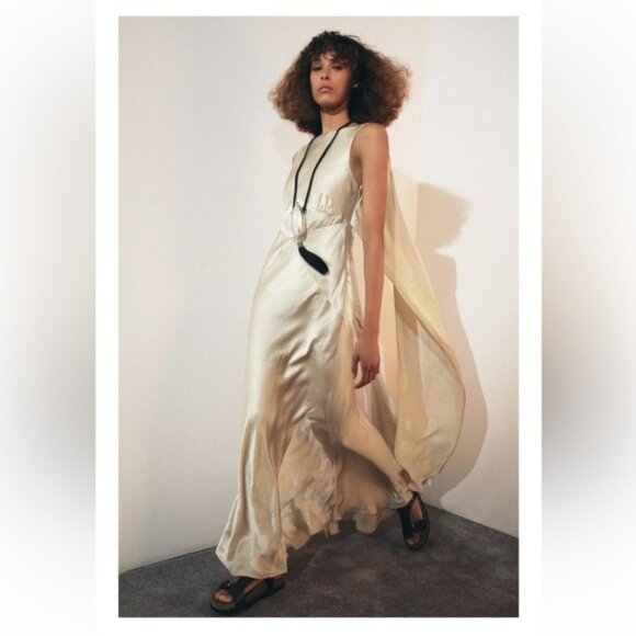 Zara Dresses & Skirts - LIMITED EDITION WRINKLED EFFECT SATIN DRESS